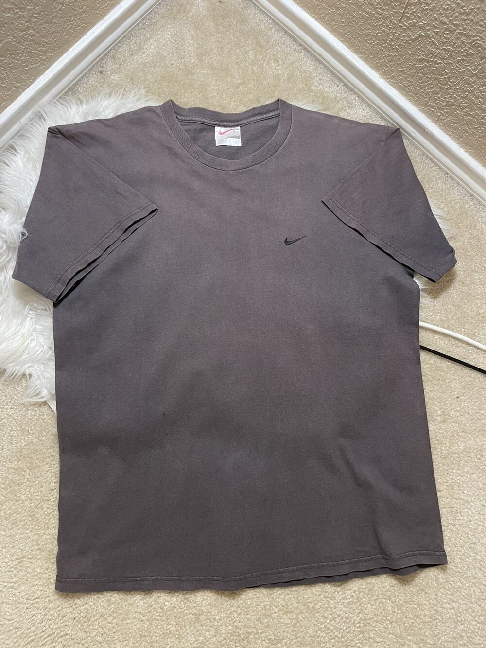 RARE Nike Vintage 90s L Faded Brown Blank Tee Shirt Men’s